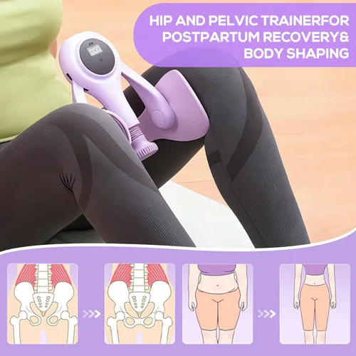 Miniatura 3 de CYFIE Thigh Master - Entrenador de cadera y muslo, Kegel para fortalecedor interior de muslos y caderas, 35 libras con bandas de resistencia de 50