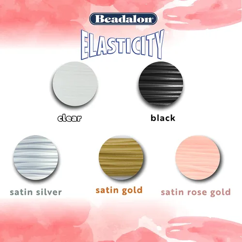 Miniatura 5 de Beadalon Elasticity - Cordón elástico (0,8 mm, 5 m), transparente