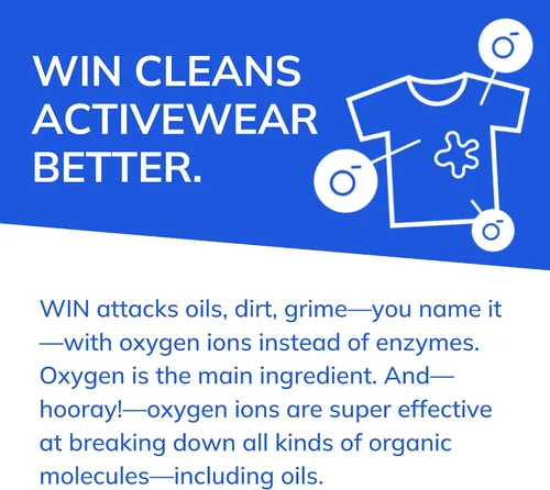 Miniatura 4 de Win Sports Detergent, Lavado de rendimiento para tejidos deportivos sintéticos de alta tecnología y ropa deportiva