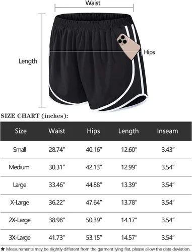 Miniatura 5 de Fulbelle - Pantalones cortos deportivos de doble capa para mujer, elásticos, con bolsillos