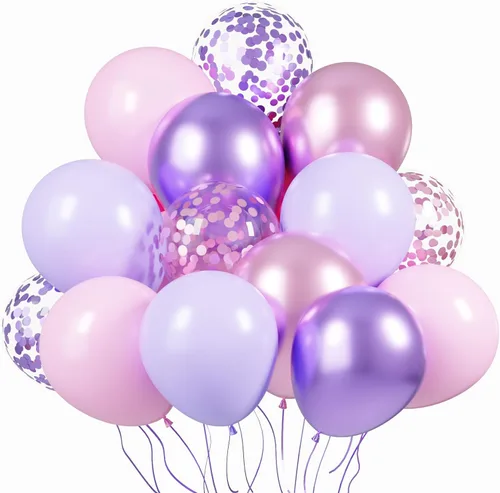 Miniatura 19 de KBZVNAF Globos de látex negro, azul y plateado, paquete de 60 globos de fiesta de 12 pulgadas, azul real, negro, azul metálico, plateado