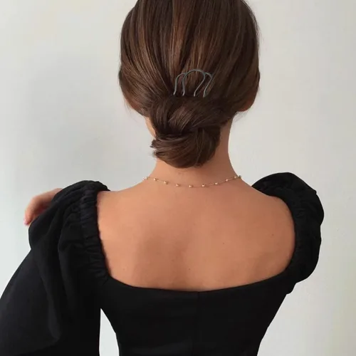 Miniatura 4 de 8 accesorios metálicos para el cabello, clips para tenedores, peines laterales, varillas en forma de U de 4 puntas para recoger, moños y peinados