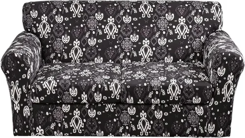 Miniatura 9 de Fundas elásticas para sofá de 1/2/3 cojines, funda estampada con fundas de cojín de asiento separadas, fundas de sofá lavables, protector de muebles
