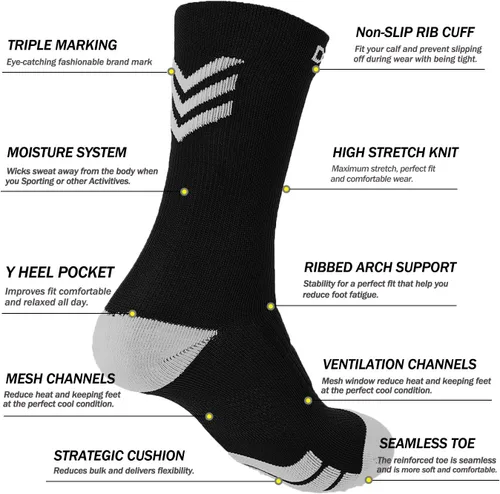 Miniatura 4 de Dovava Dri-tech Calcetines de compresión 15-20 mmHg (46 paquetes) Calcetines de secado rápido, deportivos para correr