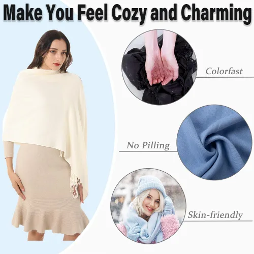 Miniatura 3 de Bufanda para mujer, chales y envolturas para vestido de noche, boda, regalo de dama de honor