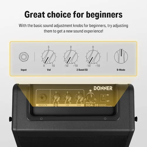Miniatura 6 de Donner DED-80 Juego de batería electrónica y mini amplificador eléctrico de 20 W