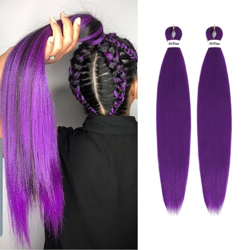 Miniatura 23 de Liang Dian Cabello Trenzado Preestirado Ombre de 12 Pulgadas, 8 Paquetes de Trenzas de Ganchillo Sintéticas, Ajuste con Agua Caliente, Extensiones
