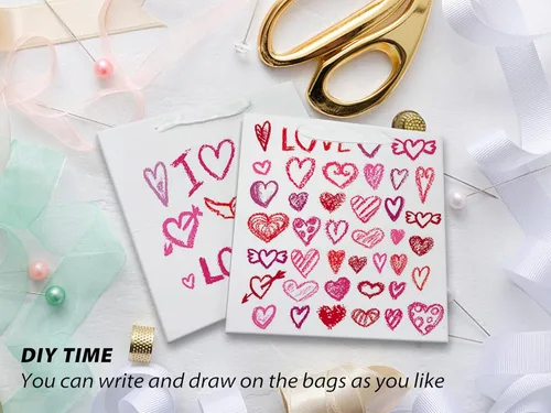 Miniatura 6 de HUAPRINT Bolsas de papel blanco con asas, bolsas de regalo a granel, paquete de 12 unidades, tamaño cuadrado grande de 10 x 10 x 10 pulgadas, kraft