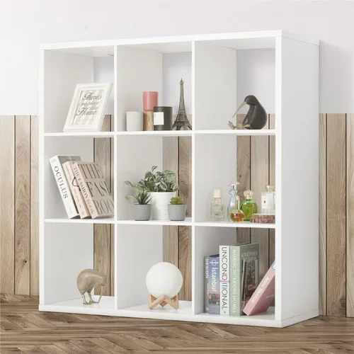 Miniatura 11 de Fencer Wire Estante organizador de almacenamiento de 6 cubos con borde exterior extragrueso, divisor de estante de almacenamiento abierto de 13