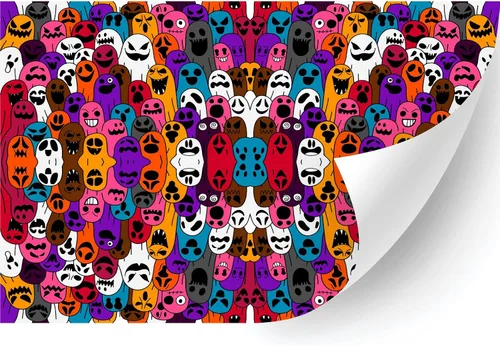 Miniatura 52 de HTV4U Vinilo de transferencia de calor con estampado de Halloween (zigzag de Halloween, 18.5 pulgadas x 3 yardas), papel de transferencia de prensa