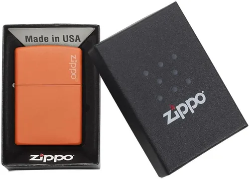Miniatura 4 de Zippo Encendedor - Mensaje personalizado grabado en la parte trasera naranja mate personalizado con logotipo a prueba de viento encendedor #231ZL
