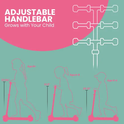 Miniatura 3 de Dribbl - Patineta de 3 ruedas para niños - Tecnología de inclinación para dirigir, manillar de altura ajustable, plataforma antideslizante ancha