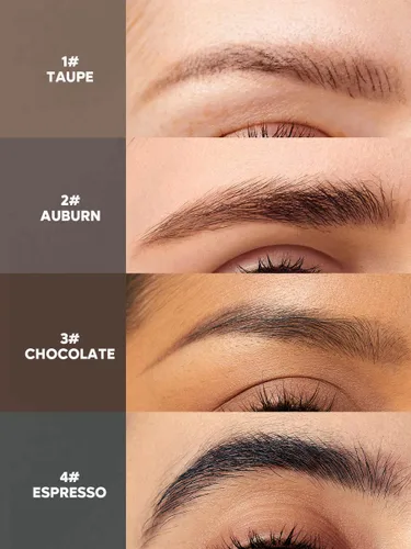 Miniatura 4 de SHEGLAM Lápices de cejas de doble cara, crema impermeable de larga duración, maquillaje de cejas en lápiz - Castaño Caoba