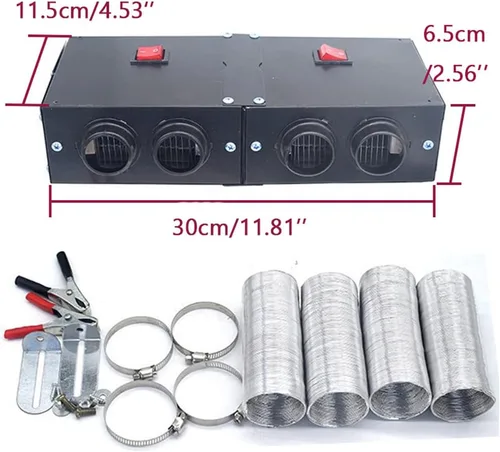 Miniatura 3 de CYDZSW Calentador para Automóvil Alimentado por Batería, Calentadores Eléctricos Portátiles de 12 Voltios para Camping para UTV y Kit de Asiento