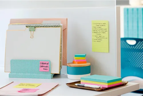 Miniatura 12 de Post-it Notas rayadas súper adhesivas, 5 blocs de notas adhesivas, 4 x 6 pulgadas, suministros escolares, productos de oficina, notas adhesivas