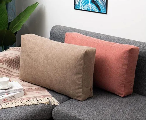 Miniatura 9 de YURRO Cojín grande rectangular de soporte lumbar, almohada de lectura suave para sofá y cama, almohada de respaldo desmontable con cremallera oculta