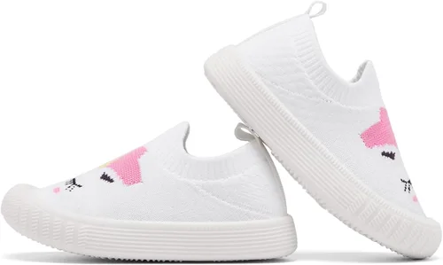 Miniatura 7 de Tianohoh Zapatos deportivos para niños y niñas, zapatos casuales para caminar, transpirables, ligeros, de malla, sin cordones, mocasines