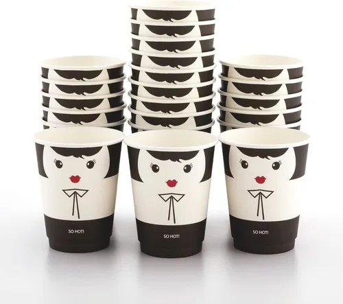 Miniatura 26 de Restaurantware Tazas de café de papel de 4 onzas, 25 tazas de papel desechables de doble pared, a prueba de fugas, reciclables, tazas calientes