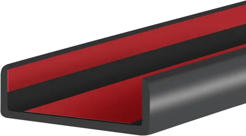 Miniatura 27 de Borde de goma protector autoadhesivo para chapa, material de etileno propileno dieno, ajuste de 1/16 pulgadas (1.6 mm), longitud 10 pies
