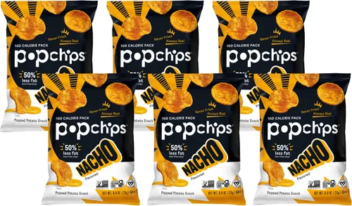 Miniatura 15 de Popchips Paquete variado de papas fritas, porciones individuales de 0.8 onzas (paquete de 24), 4 sabores: 8 sal marina, 8 barbacoa, 4 crema agria