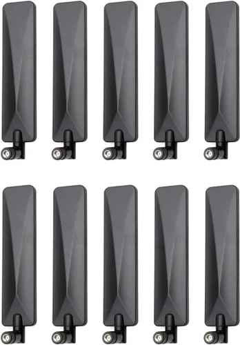 Bingfu Antena celular 4G LTE RP-SMA macho 9dBi paquete de 10 unidades para cámara de juego de senderos, enrutador inalámbrico, compatible con