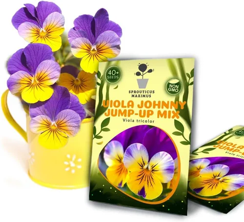 Miniatura 2 de Semillas Viola Tricolor Seed Mix 40+ Semillas para cultivar Viola Johnny Jump-up Mix Primavera o en climas templados Plantación de otoño