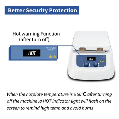 Miniatura 3 de ONiLAB 8050122211 550C Agitador de placa caliente magnética Temperatura máxima de calefacción a 1,022.0 °F Velocidad 1500 rpm, blanco, cerámica