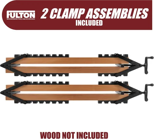 Miniatura 2 de Peachtree Woodworking Supply Paquete de 2 abrazaderas de presión de 4 vías para sujetar paneles desde todas las direcciones. Para carpinteros