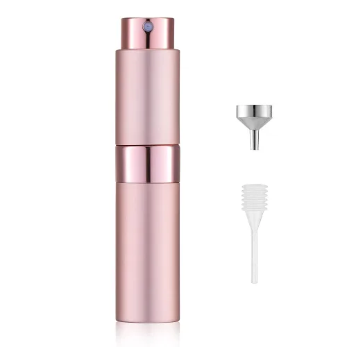 Miniatura 11 de LISAPACK Botella de spray de perfume de 8 ml con atomizador para viajes, dispensador de colonia recargable vacío, rociador portátil (Negro mate)