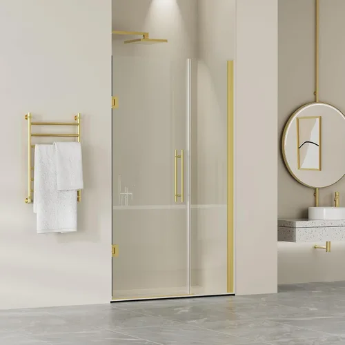 Miniatura 18 de Findepot Puerta de ducha pivotante de vidrio de 38-42" x 71" con vidrio transparente de 1/4" (6mm), puerta de ducha pivotante con acabado de níquel