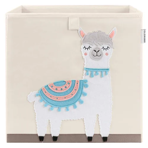 Miniatura 15 de Contenedores cúbicos plegables de tela para guardar juguetes de animales/Caja/Organizador para niños, 13 pulgadas (Tucán)