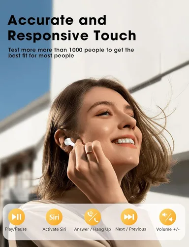 Miniatura 7 de Wireless Earbuds Bass Stereo Headphones Bluetooth 5.3 Ear Buds, 48H Playtime, LED Display in Ear Earphones with Mic, IPX7 Waterproof, Touch Control