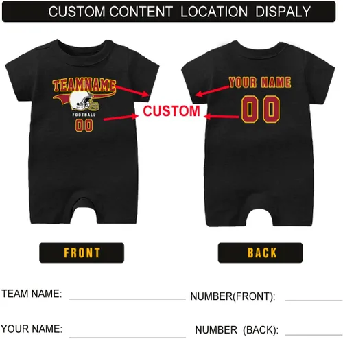 Miniatura 46 de Traje de fútbol personalizado para bebé, hace que tu bebé nombre y número de ropa de fútbol regalos