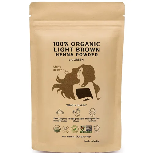 Miniatura 7 de Polvo de henna 100% orgánico USDA para tinte para el cabello, color natural del cabello, mejor para cabello, cabello suave, brillante y saludable
