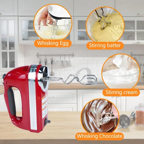 Miniatura 4 de 2 piezas de gancho de masa para batidora de mano, accesorios de acero inoxidable compatibles con batidora de mano kitchenAid, accesorios de repuesto