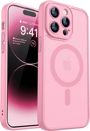 Miniatura 16 de CANSHN Funda magnética compatible con iPhone 17 Pro, mejorada [protección completa de la cámara] [compatible con Magsafe] [mate translúcido] funda