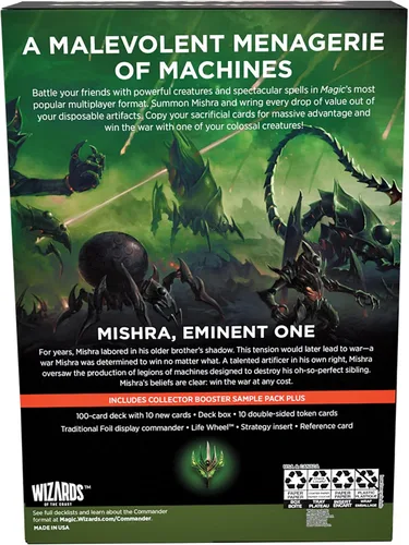 Miniatura 7 de Magic: The Gathering The Brothers' War Retro-Frame Commander Deck – Bandera bruñida de Mishra (azul-negro-rojo) + paquete de muestra de refuerzo