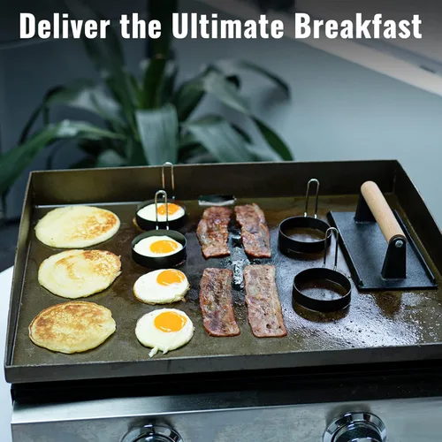 Miniatura 6 de SHINESTAR Kit de desayuno de plancha de 6 piezas para Blackstone, juego completo de accesorios para plancha, incluye dispensador de masa
