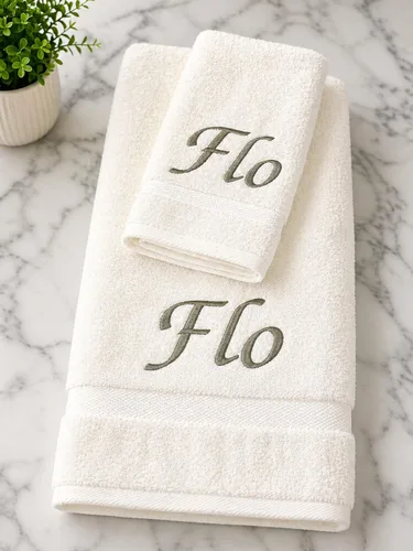 Miniatura 3 de Liberty21 Juego de toallas de baño y manos personalizadas con monogramas. Toallas bordadas personalizadas. El juego incluye 1 toalla de baño y 1