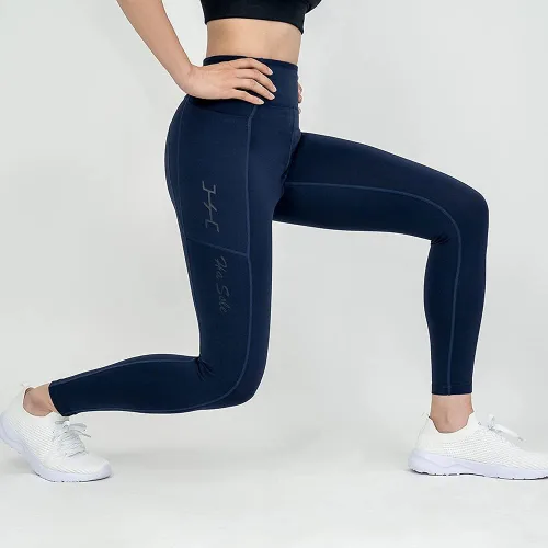 Miniatura 4 de Korea Dynamic Leggings Navy Blue, Asian Size, Spandex, With Pockets