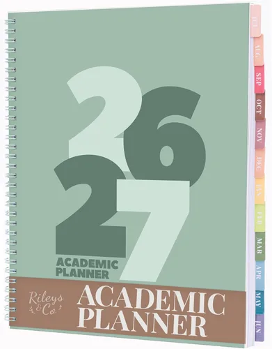 Miniatura 20 de Rileys Agenda Académica 2026-2027, agenda diaria, semanal y mensual, julio de 2026 a junio de 2027, páginas de notas para estudiantes