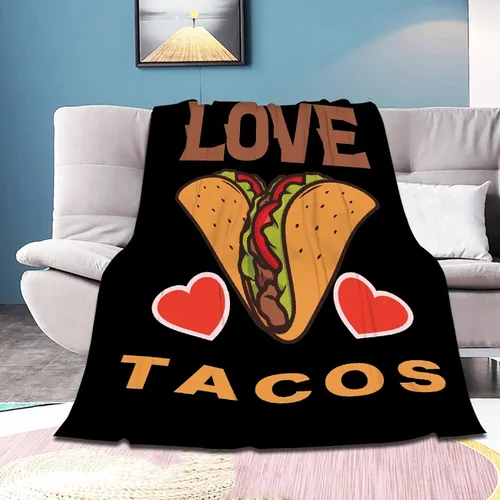 Miniatura 34 de Bonita manta de franela súper suave de tacos para cama, sofá, sala de estar, manta para niños, niñas, niños, multicolor, 40 x 50 pulgadas para niños