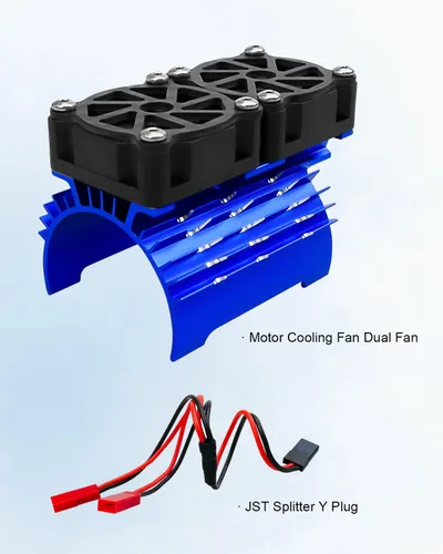 Miniatura 6 de Ventiladores de refrigeración de motor de automóvil a control remoto, gemelos, 1.181 in, 28000 rpm, ventilador de motor con disipador de calor
