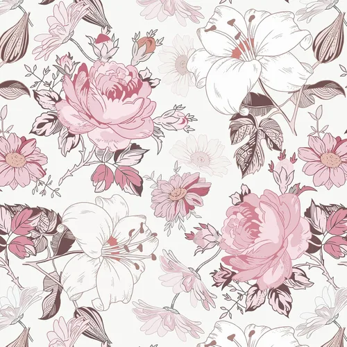 Miniatura 17 de Hopepak Papel Tapiz Floral Despegar y Pegar para Dormitorio Estilo Moderno Granja Papel de Pared con Flores Autoadhesivo Removible Papel de Contacto