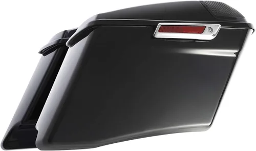 Miniatura 20 de XFMT Alforjas para motocicleta de 5 pulgadas, extendidas con cierres cromados para Harley Touring Road King, Street Glide Road Glide Electra Glide