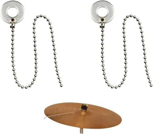 Cymbal Sizzler - Juego de tambor de cadena de acero inoxidable para adultos, niños, amantes de la banda y tambor, paquete de 2, G33699