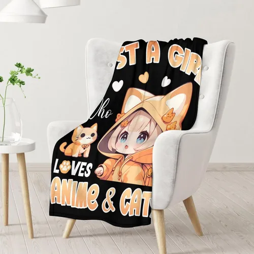 Miniatura 2 de Manta infantil para niñas, suave, mullida y acogedora, manta de regazo de 30 x 40 pulgadas para sofá, oficina, manta de franela cálida naranja