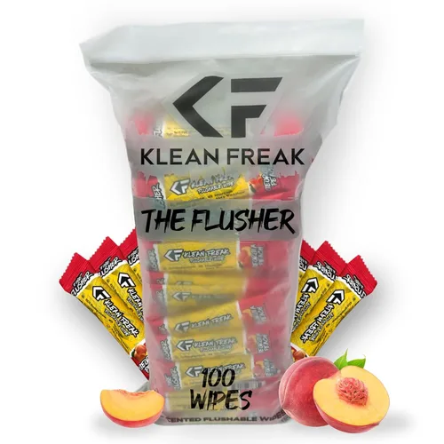 Miniatura 11 de THE KLEAN FREAK FLUSHER - Toallitas desechables para adultos y niños - Toallitas húmedas de viaje 100% biodegradables envueltas individuales