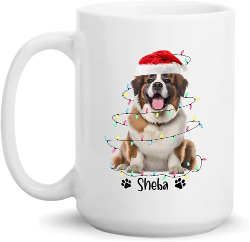 Miniatura 29 de Taza personalizada de Alaskan Malamute – Taza de café personalizada con nombre para los amantes de los perros – Regalo de cerámica de Navidad