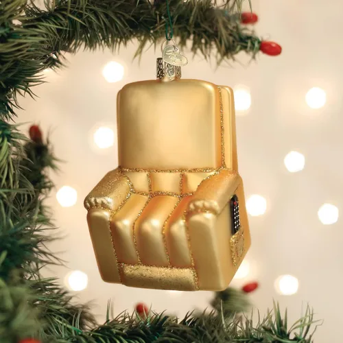 Miniatura 5 de Old World Christmas Adorno de cristal soplado reclinable favorito para árbol de Navidad, decoración navideña hecha a mano, colección para el hogar